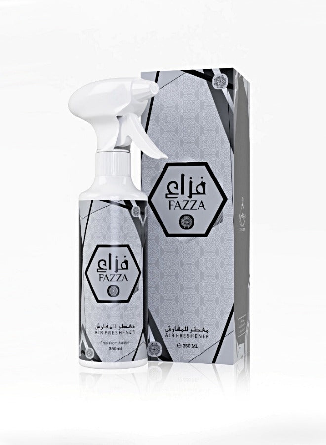 A to Z Creation Air Freshener Fazza 350mlPerfumes & FragrancesAdd a dash of freshness and fragrance to your surroundings and fabrics with this luxurious air and fabric freshener. Can overcome tough-smelling odors and leave a lingering, lasting freshness b